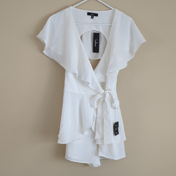 Lulus Pants - Medium Lulus Off-white Flouncy Romper Playsuit Summer Spring